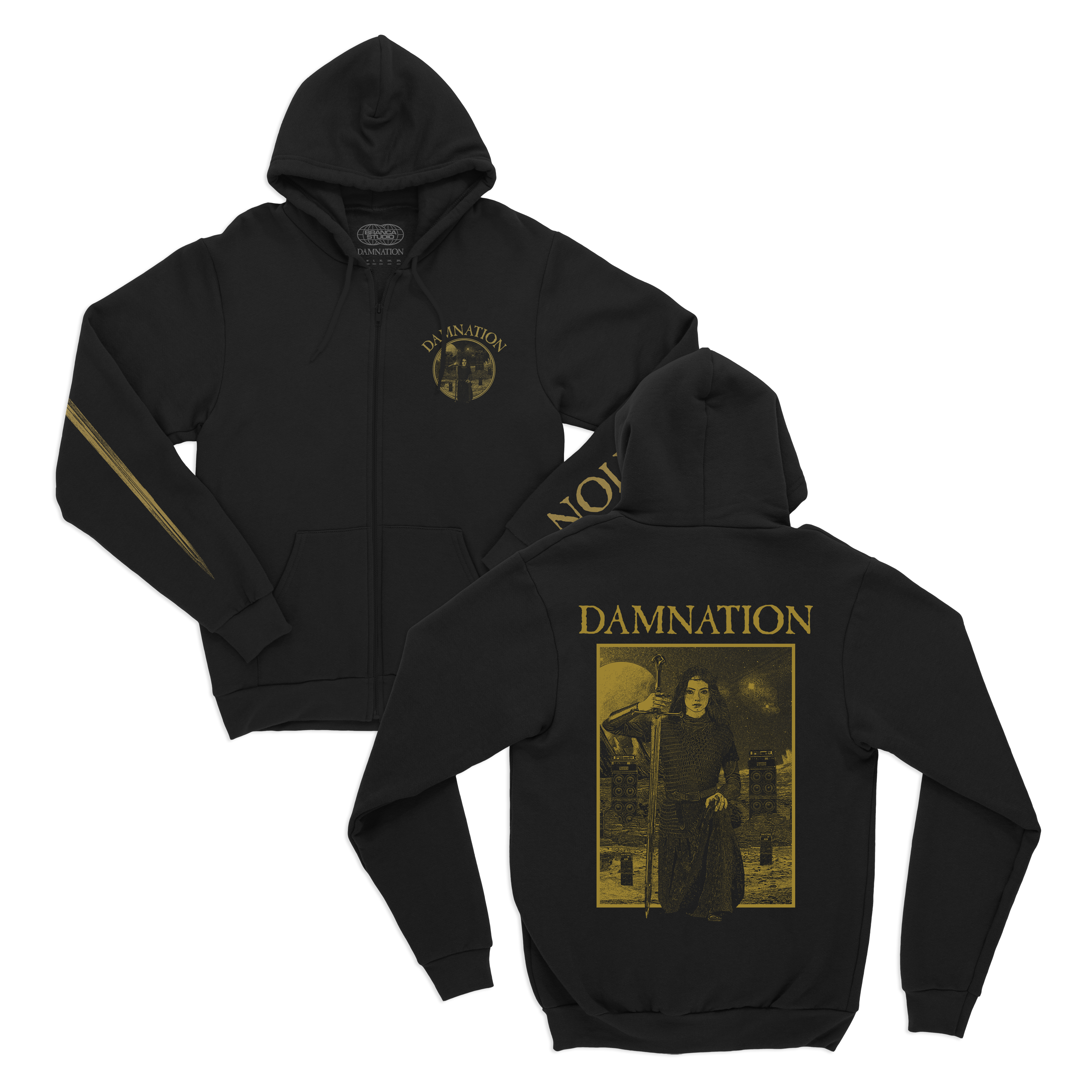 AMP GUARDIAN BLACK ZIP HOODIE