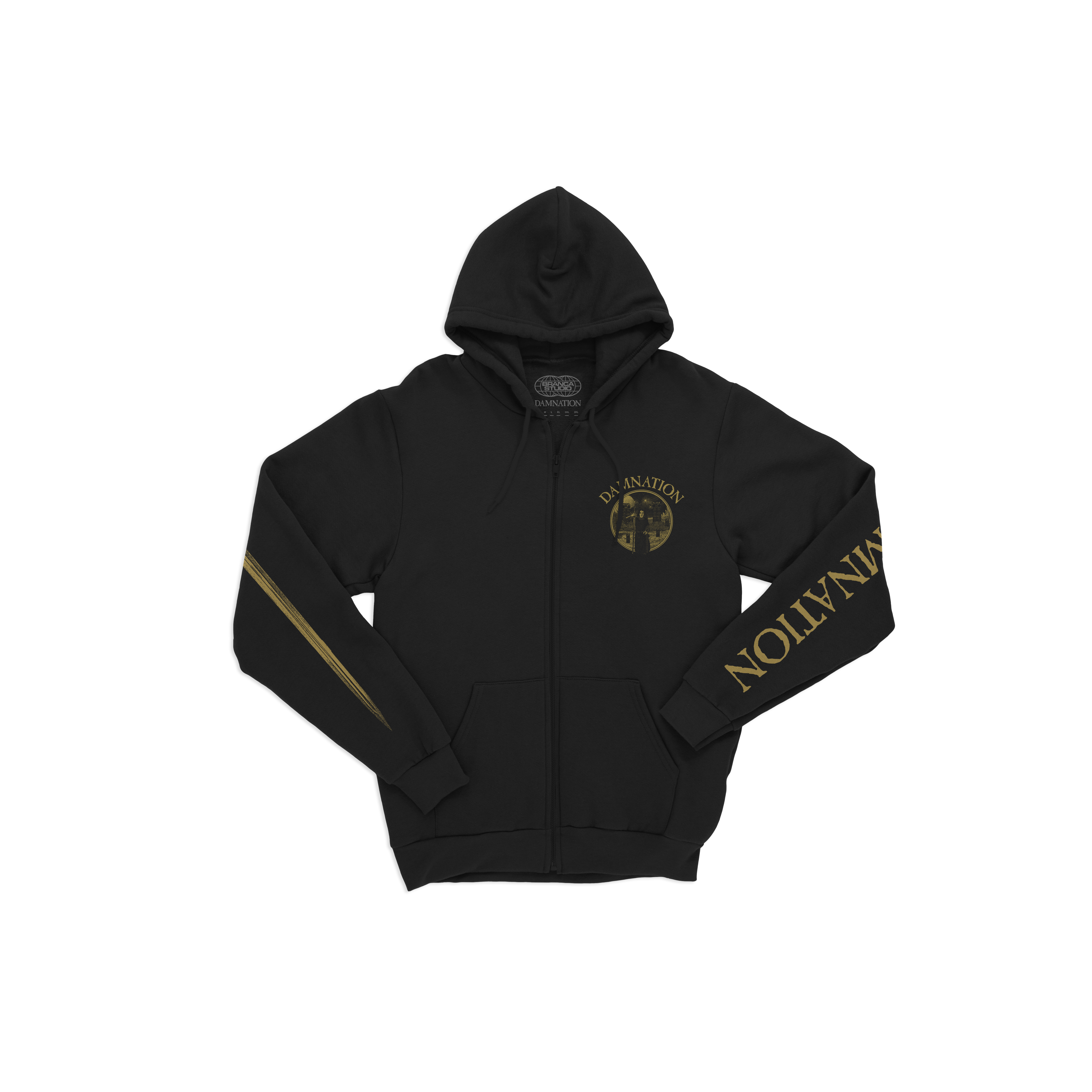 AMP GUARDIAN BLACK ZIP HOODIE - Image 2